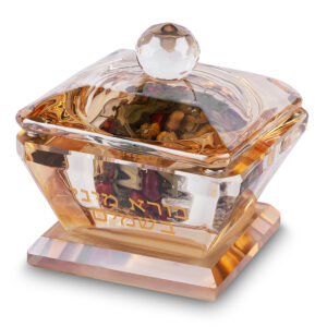 כלי מיני בשמים מקריסטל עם מכסה 4X6 ס"מ