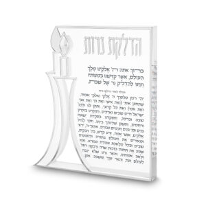 הדלקת נרות אקריליק בלוק עם עיצוב נרות מובלטים כסף 23X20 ס"מ
