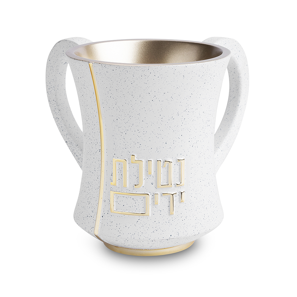 נטלה מהודרת מפולימר גוון לבן מנוקד 12.5 ס"מ