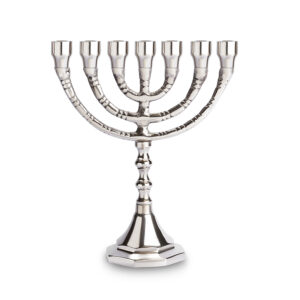מנורה אלומיניום 7 קנים גימור ניקל 15X18 ס"מ