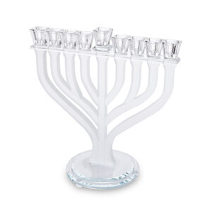 פריץ 409 חנוכייה קריסטל מהודרת 29x36 ס"מ - מט ושקוף