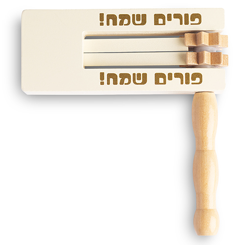 רעשן עץ טבעי 23X20ס"מ