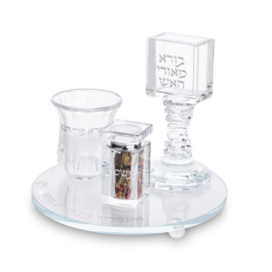 סט הבדלה מהודר מקריסטל 20 ס"מ