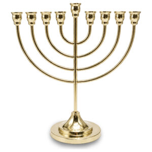 פריץ 609 חנוכייה מתכת ציפוי זהב 29X29 ס"מ