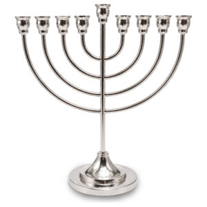 פריץ 609 חנוכייה מתכת ציפוי כסף 29X29 ס"מ