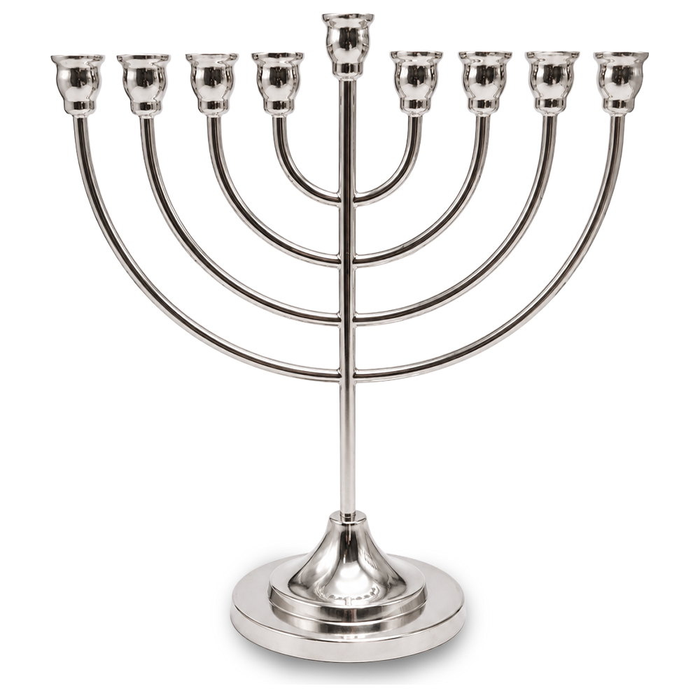 פריץ 609 חנוכייה מתכת ציפוי כסף 29X29 ס"מ