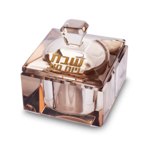 מלחייה קריסטל עם מכסה 4x6 ס"מ